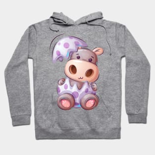 Hippopotamus in an egg Hoodie